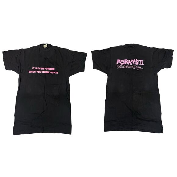 Vintage 1983 Porky's 2 The Next Day Film Promo T-Shirt Single Stitch USA Large - Picture 1 of 10